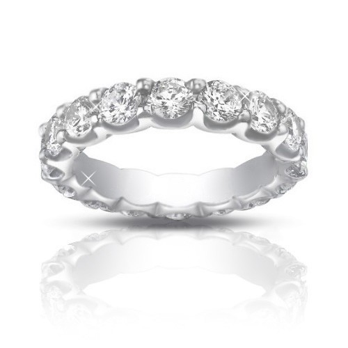 4.00 Ct Ladies Round Cut Diamond Eternity Wedding Band Ring